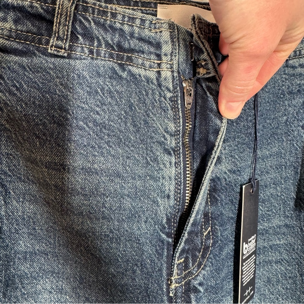 Habitual High Rise Side Panel Ankle Barrel Leg Jeans with back waist cinch Sz 27 - Picture 4 of 7